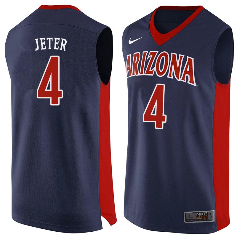 Men Arizona Wildcats #4 Chase Jeter College Basketball Jerseys Sale-Navy
